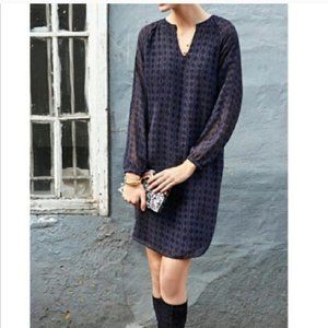 CAbi Navy Blue/Black Harlequin Dress